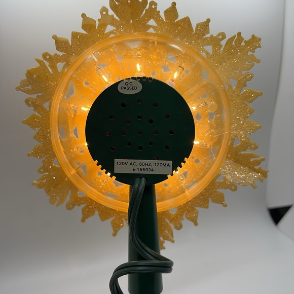 VTG Bradford Novelty Snowflake Tree Topper Spins Works - Picture 4 of 7